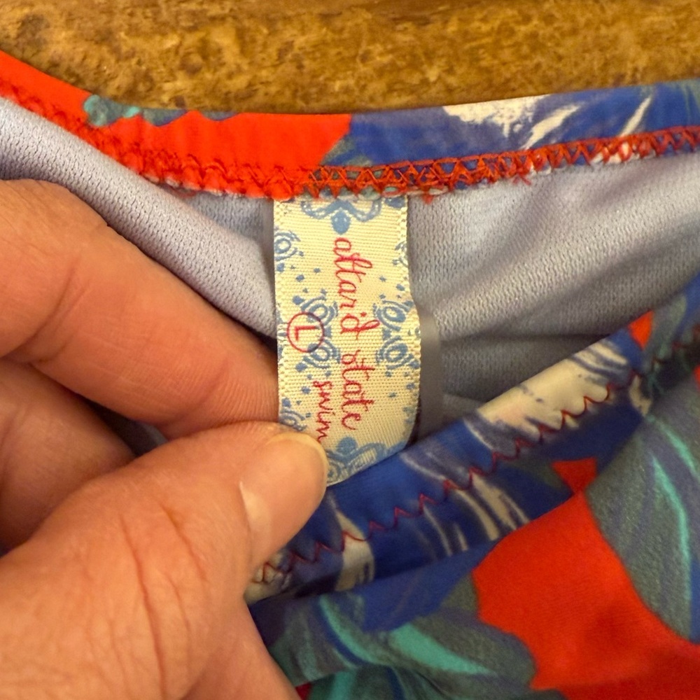 Altar'd State Red and Blue Floral Bikini - Picture 4 of 4